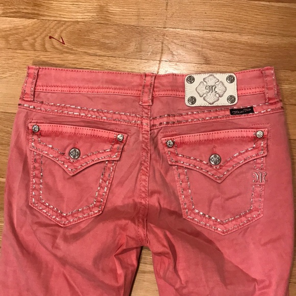 Miss me jeans in pink coral Capri size 30 - Picture 4 of 8